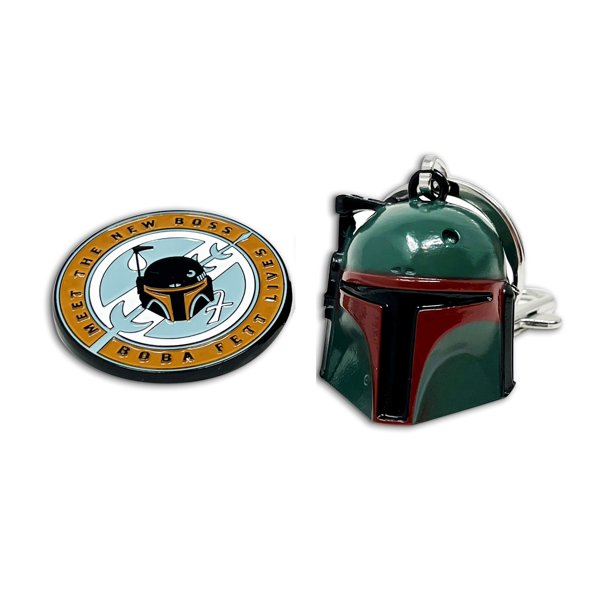 TBOBF Helmet Keychain and Meet the New Boss Pin Combo Set 2