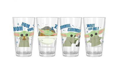New The Mandalorian The Child (Gorgu) 16 oz. Pint Glasses 4-Pack Set available!
