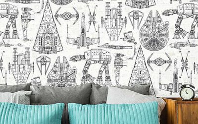 New Star Wars Vehicle Blueprint Peel & Stick Wallpaper available!