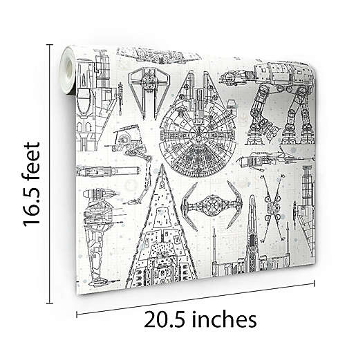 SW Vehicle Blueprint Peel & Stick Wallpaper 3