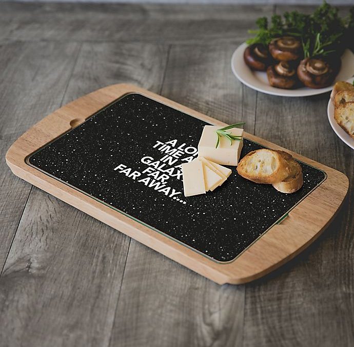 New Star Wars Scroll Billboard 2-Piece Glass-Top Serving Tray available now!