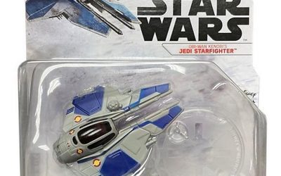 New Star Wars Hot Wheels Obi-Wan Kenobi's Jedi Starfighter Die Cast Starship Vehicle Toy available!