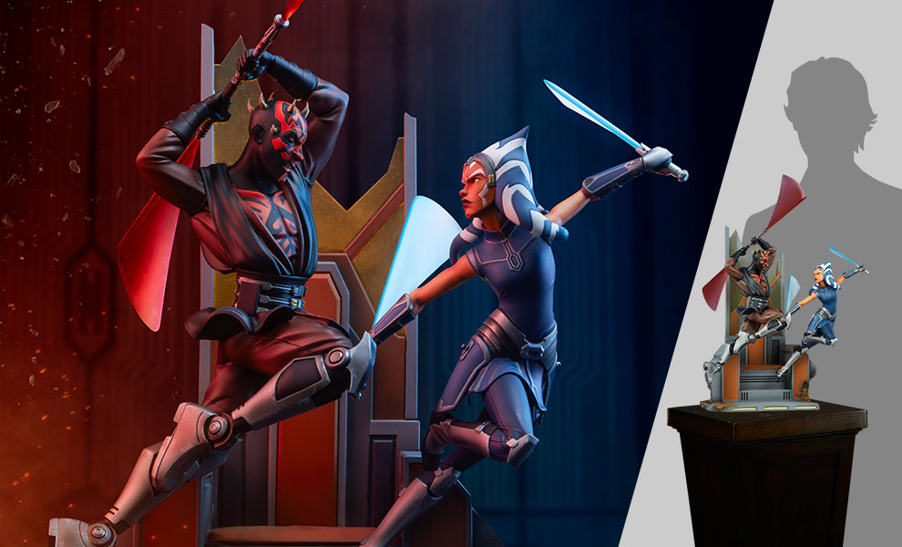 New The Clone Wars Ahsoka Tano vs Darth Maul Diorama Set available for pre-order!