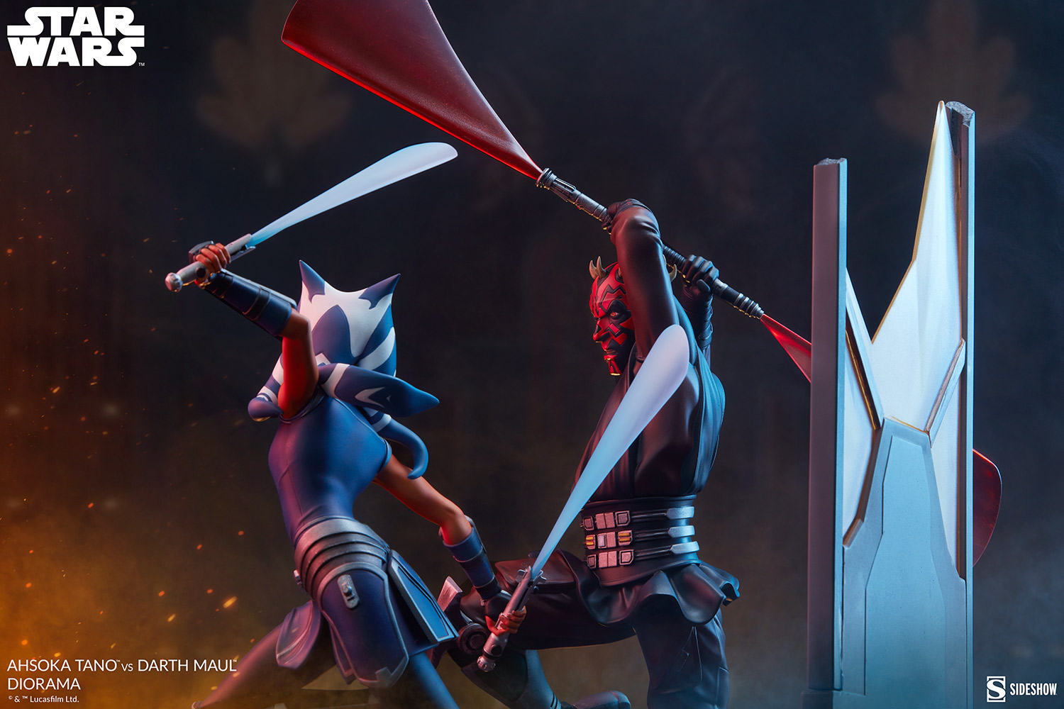 SWTCW Ahsoka Tano vs Darth Maul Diorama Set 2