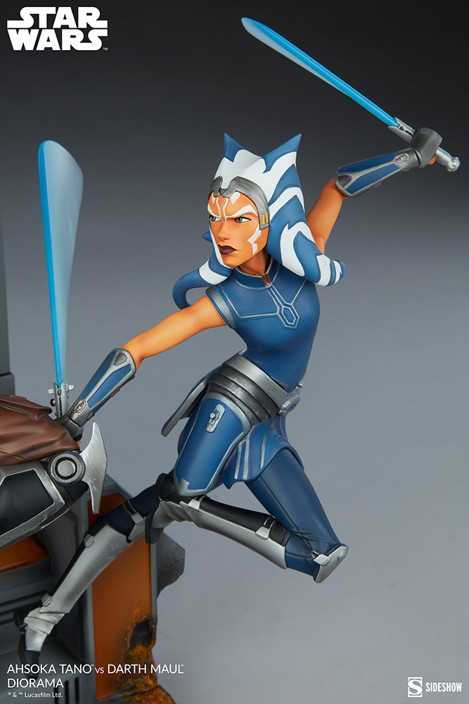 SWTCW Ahsoka Tano vs Darth Maul Diorama Set 6