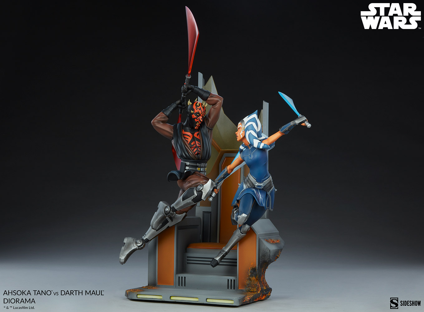 SWTCW Ahsoka Tano vs Darth Maul Diorama Set 9