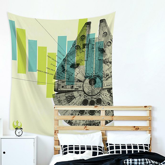 SW Millennium Falcon 52-Inch x 60-Inch Tapestry 1