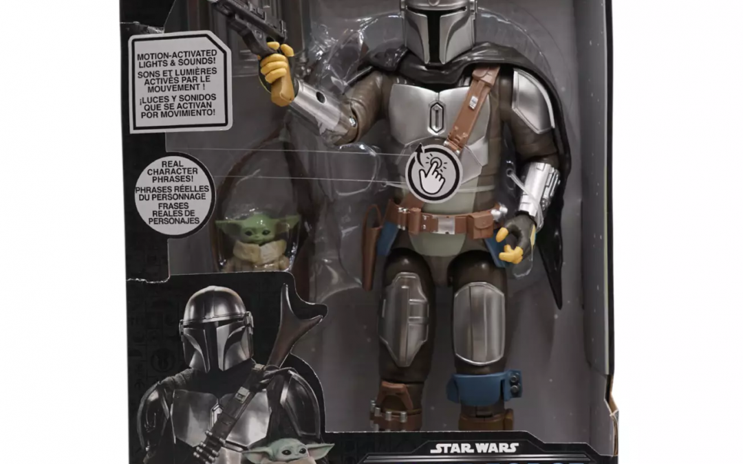 New The Mandalorian Mando (Din Djarin) with Grogu Talking Figure available now!