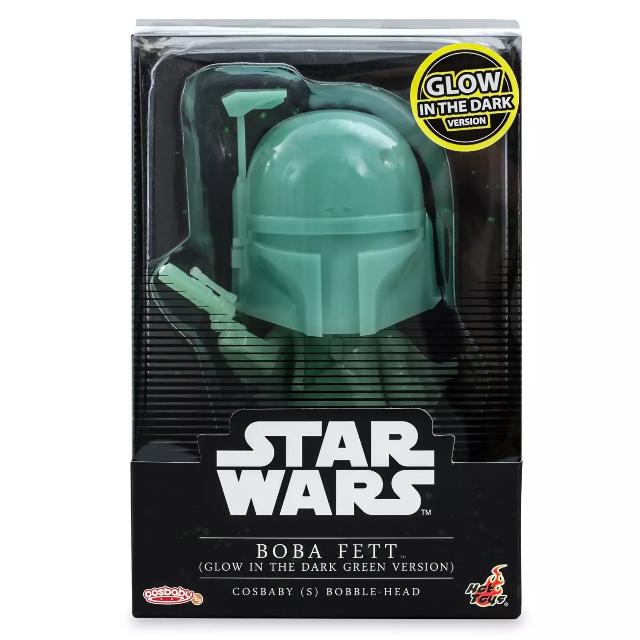 SW Boba Fett Glow in the Dark Green Cosbaby Bobble-Head Toy 2