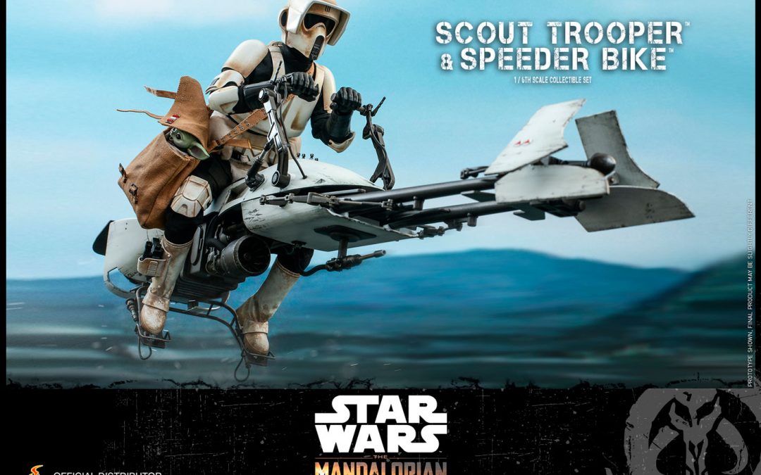 New The Mandalorian Scout Trooper and Speeder Bike Sixth Scale Figure Set available!