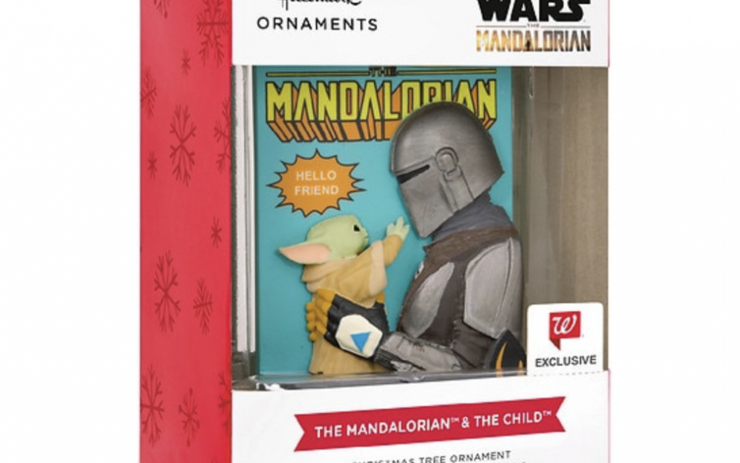 New The Mandalorian Mando (Din Djarin) and The Child (Gorgu) Hello Friend Ornament available!