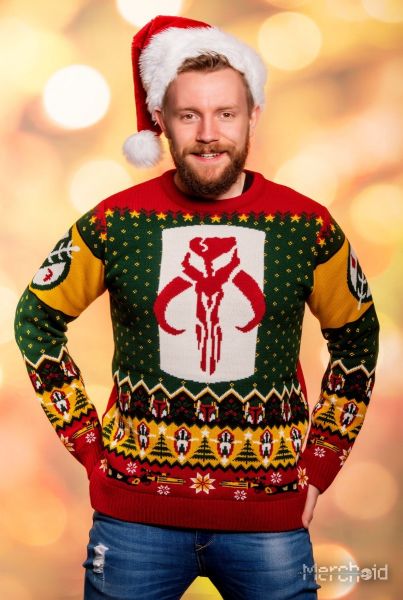 SW Merry Mandalorian Christmas Sweater/Jumper 2