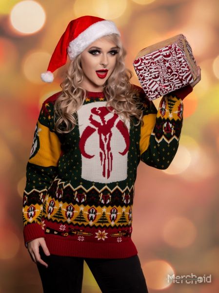 SW Merry Mandalorian Christmas Sweater/Jumper 3