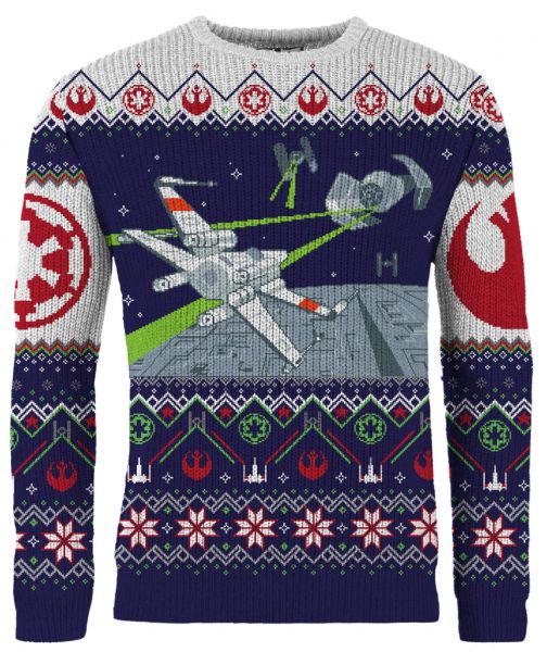 SW X-Wing vs. TIE Fighter Christmas Sweater/Jumper 1