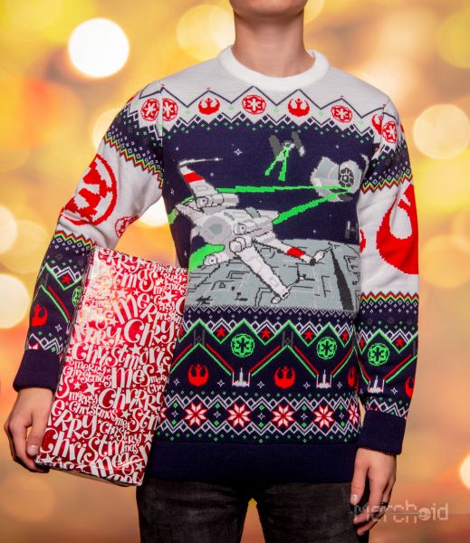 SW X-Wing vs. TIE Fighter Christmas Sweater/Jumper 2