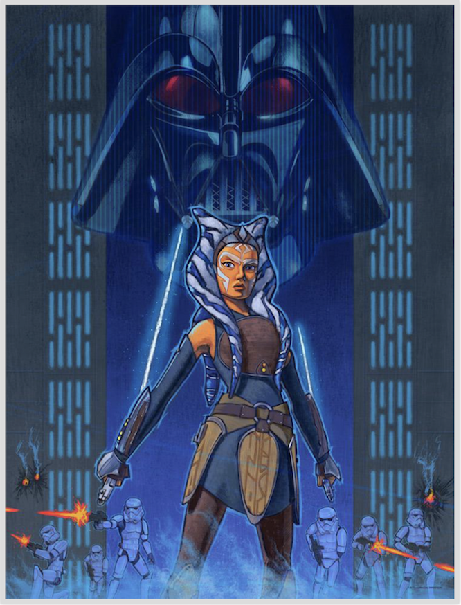 SWR Ahsoka Tano Rebel Resolve Lithograph Art Print 2