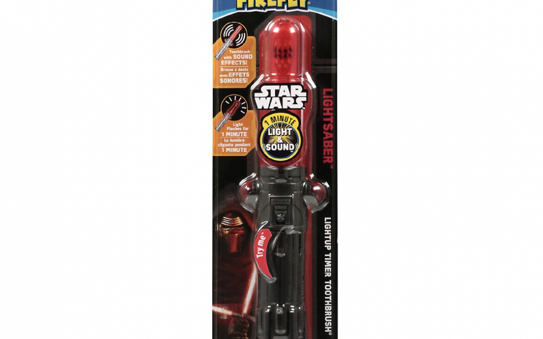 New Star Wars Kylo Ren Lightsaber Light And Sound Toothbrush available now!