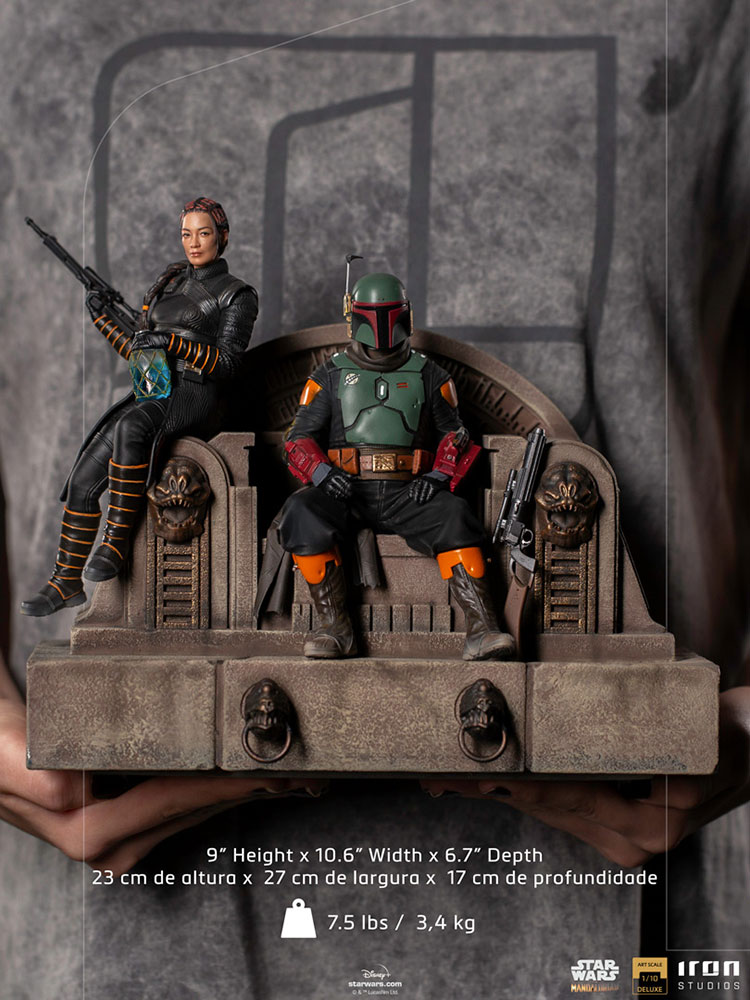 TBOBF Boba Fett & Fennec Shand on Throne Deluxe 1:10 Scale Statue 6