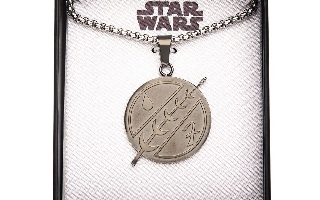 New Star Wars Stainless Steel Boba Fett Symbol Pendant Necklace available now!
