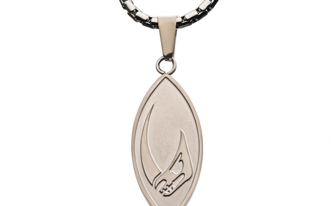 New The Mandalorian Stainless Steel Mudhorn Crest Pendant Necklace available now!