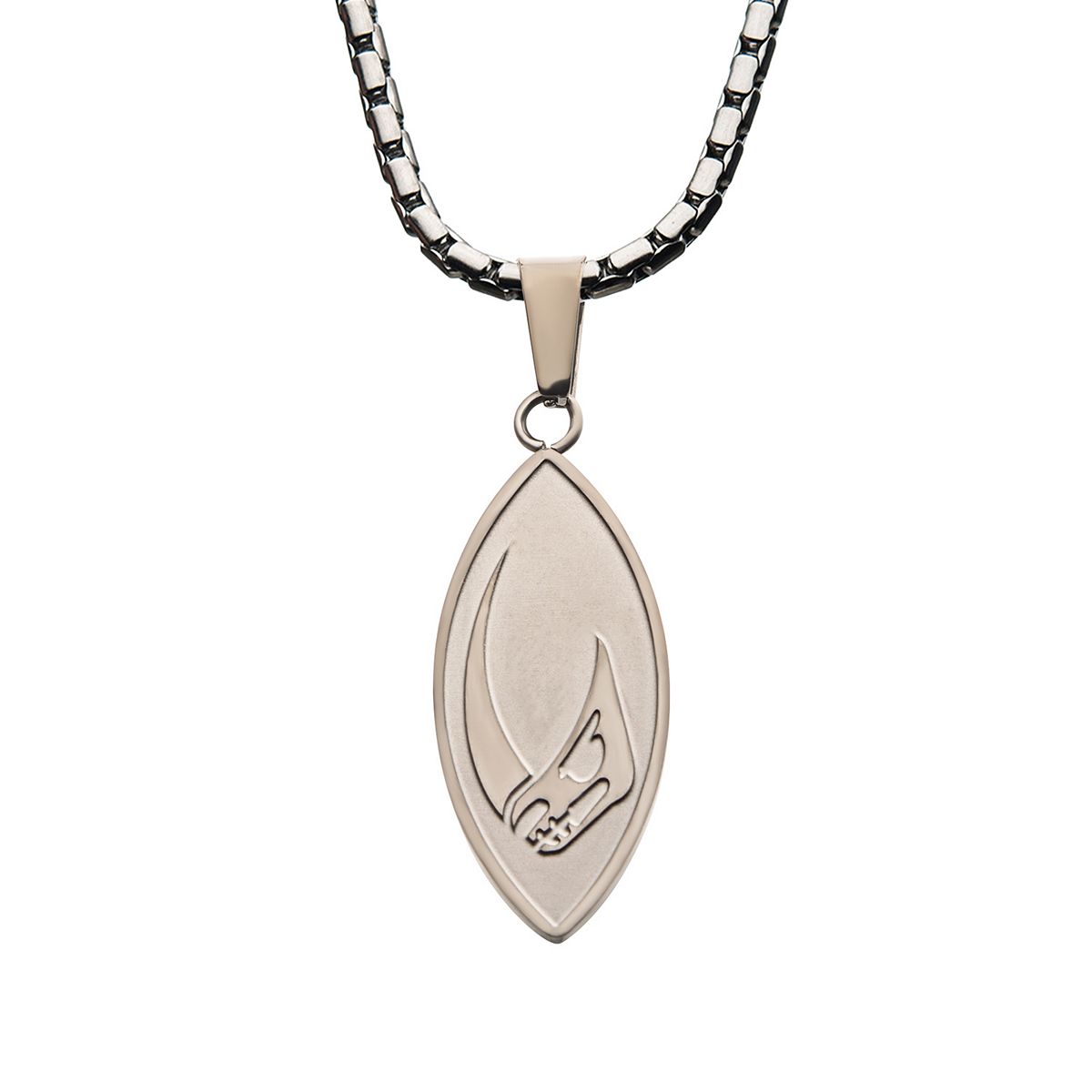 TM Stainless Steel Mudhorn Crest Pendant Necklace 1