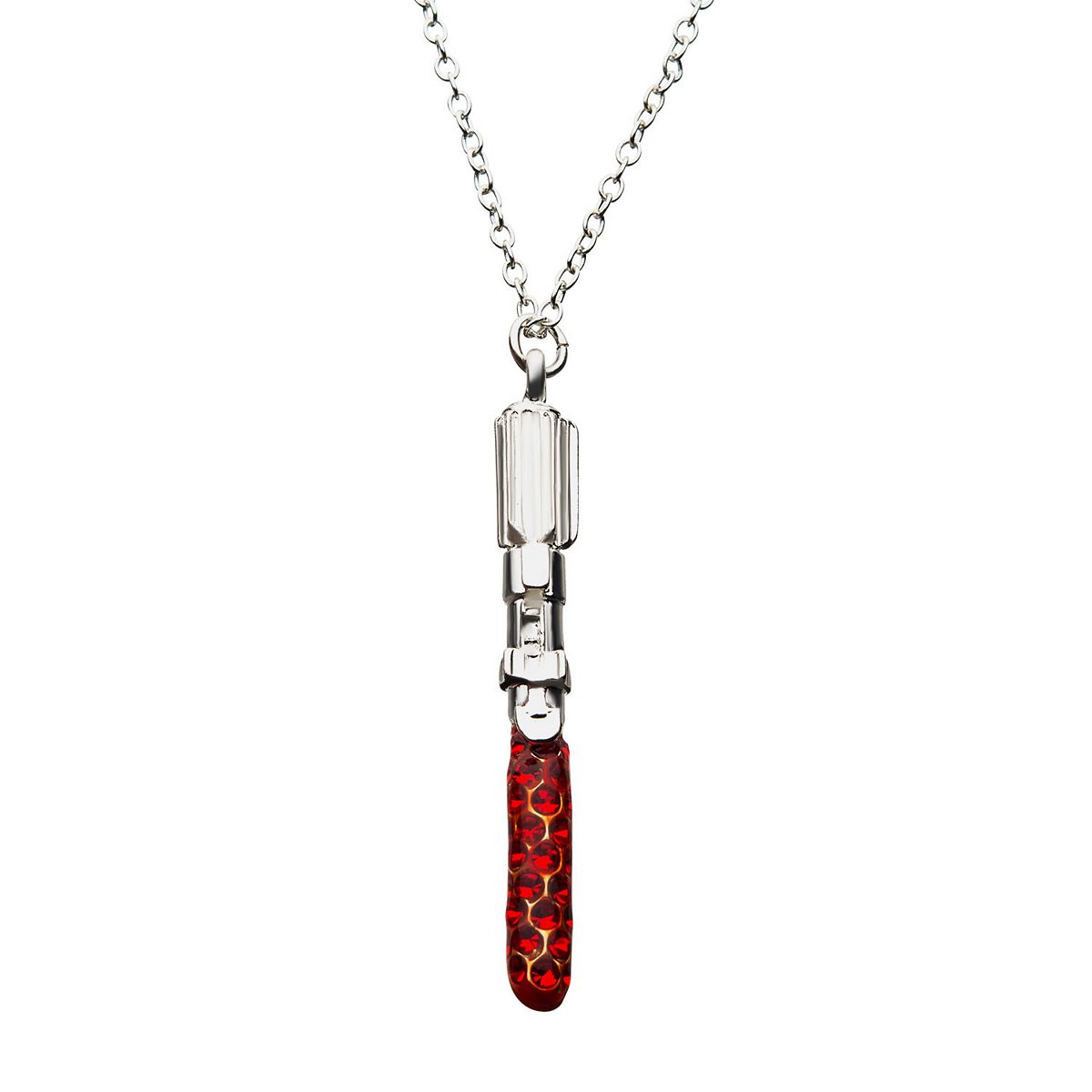 SW Red Crystal Lightsaber Pendant Necklace
