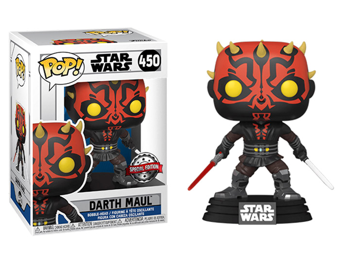 SWTCW Darth Maul (with Darksaber and Lightsaber) Funko Pop! Bobble Head Toy 1