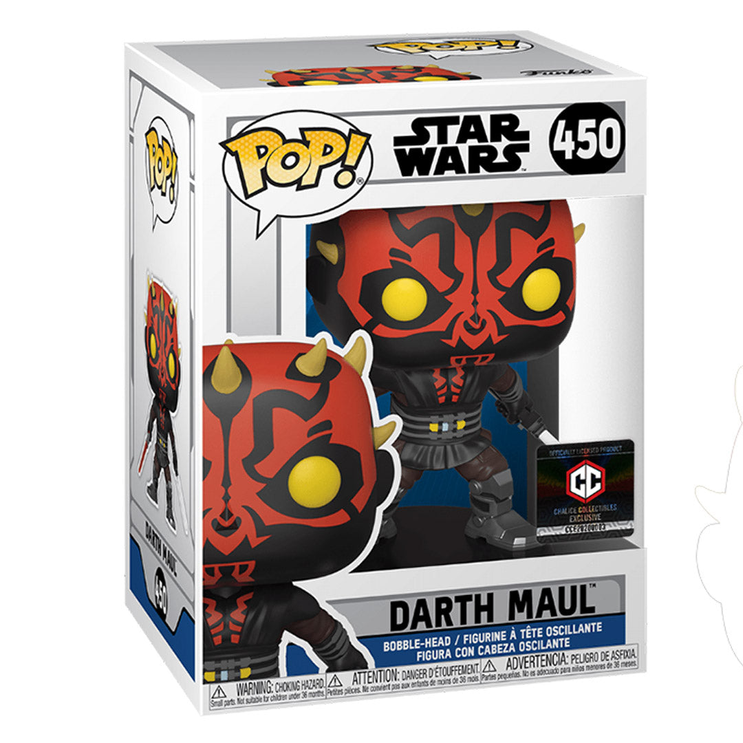 SWTCW Darth Maul (with Darksaber and Lightsaber) Funko Pop! Bobble Head Toy 2