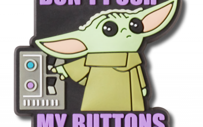 New The Mandalorian The Child (Gorgu) "Don't Push My Buttons" Jibbitz Charm available!