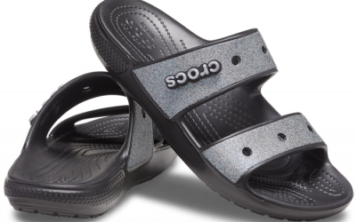 New The Mandalorian Darksaber Black Colored Classic Crocs Glitter Sandals available!