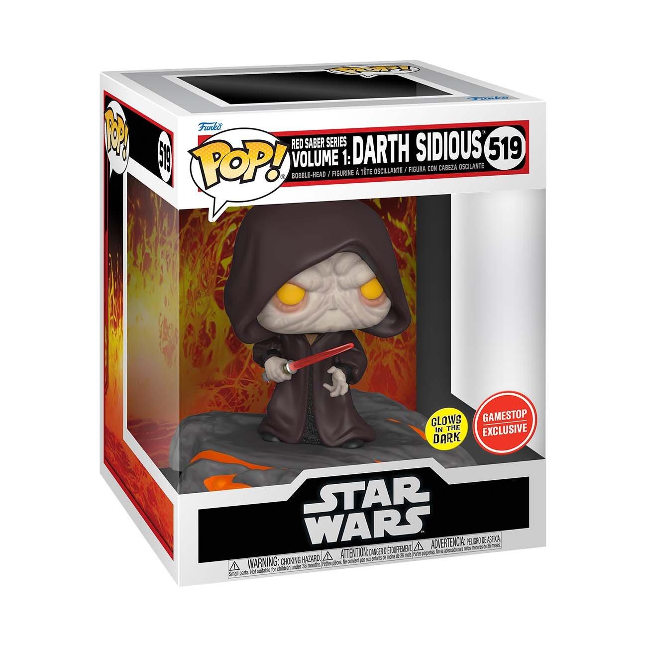 SW Darth Sidious Glow-in-the-Dark Bobble Head Toy 1