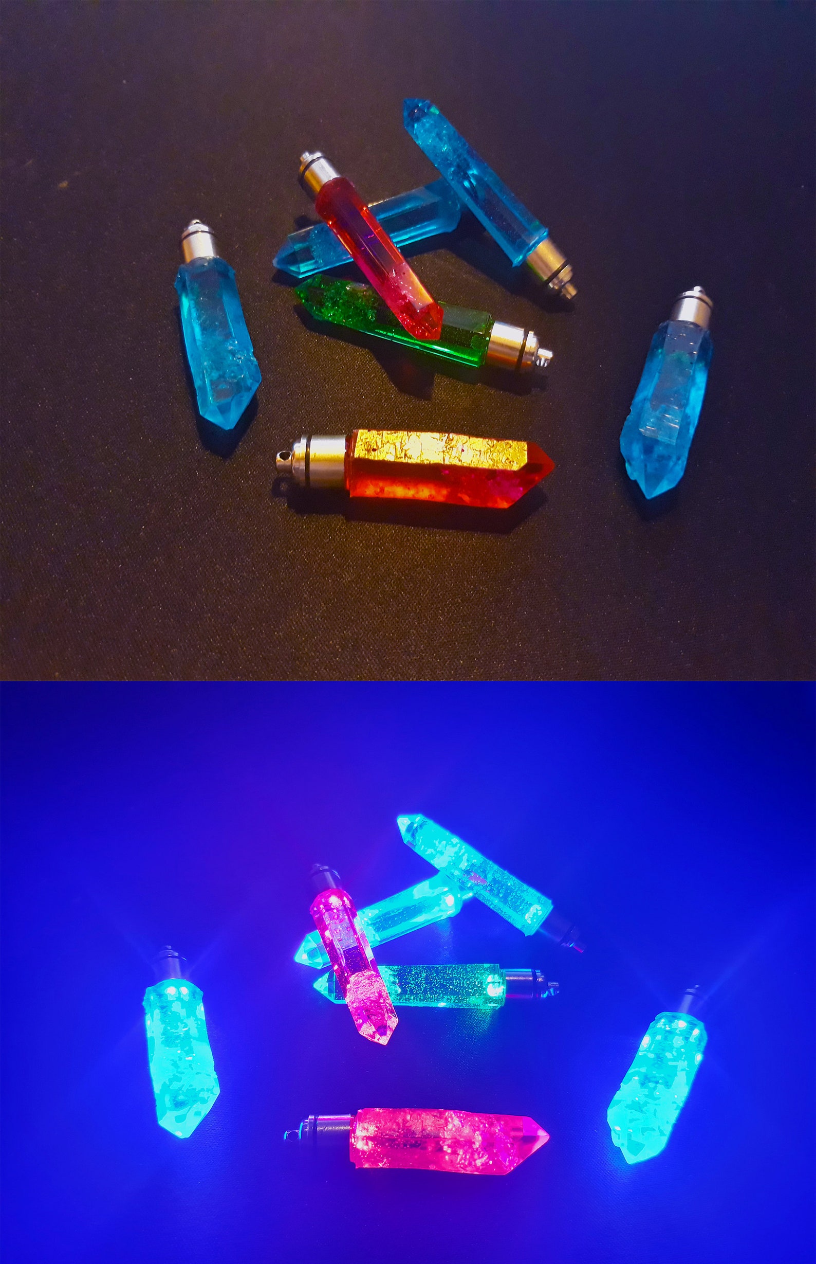 SW Lightsaber Kyber Crystal Glowing Replica Pendant Necklace 3