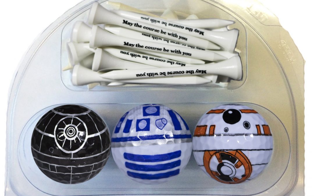 New Star Wars R2-D2, Death Star, BB-8 ball and tees Golf Set available now!
