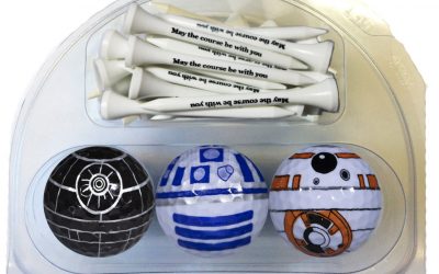 New Star Wars R2-D2, Death Star, BB-8 ball and tees Golf Set available now!