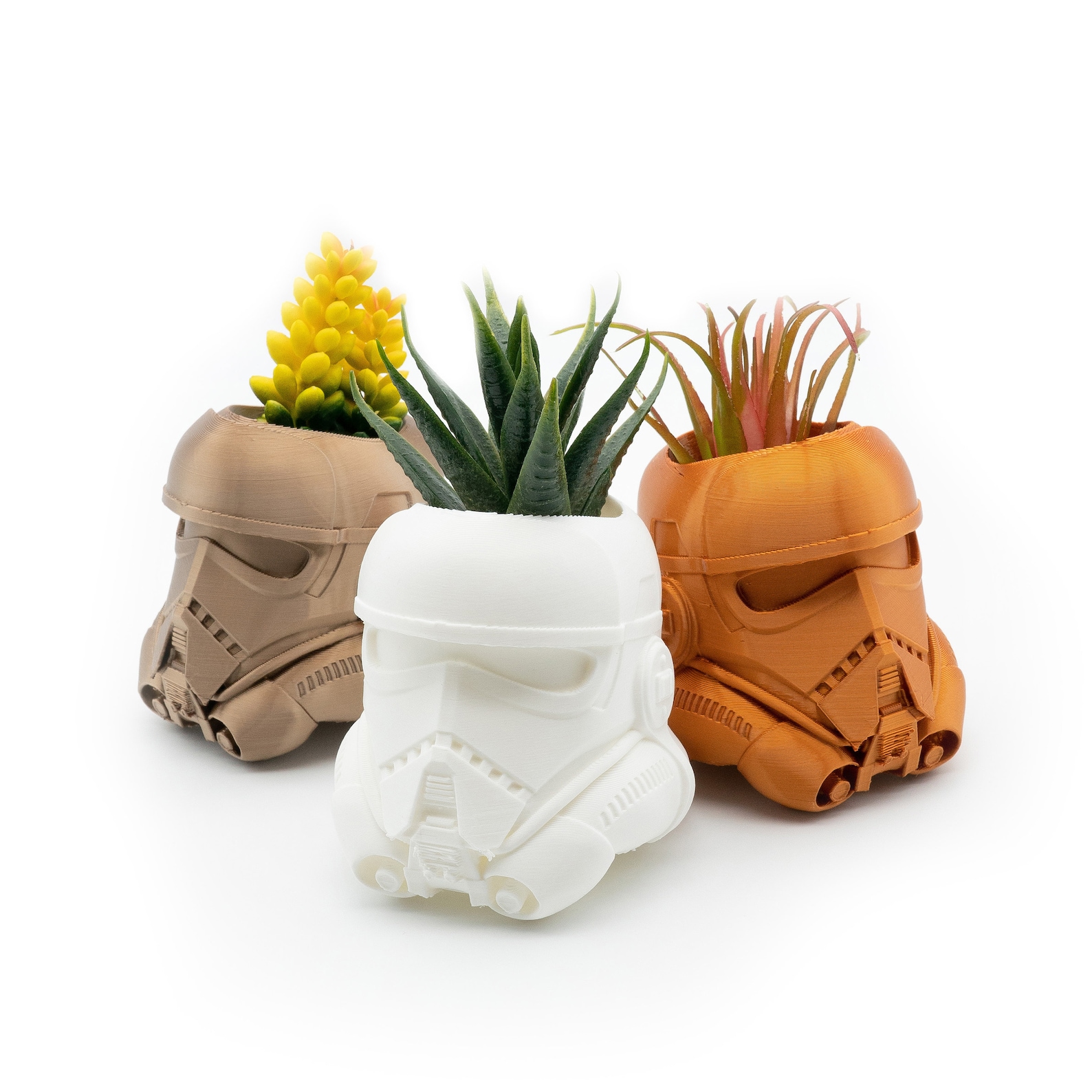 SW Imperial Stormtrooper Helmet Mini Planters Set 1