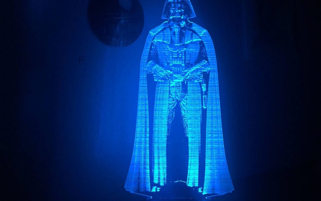 New Star Wars Darth Vader Hologram Edge Lit Acrylic LED Night Light available now!