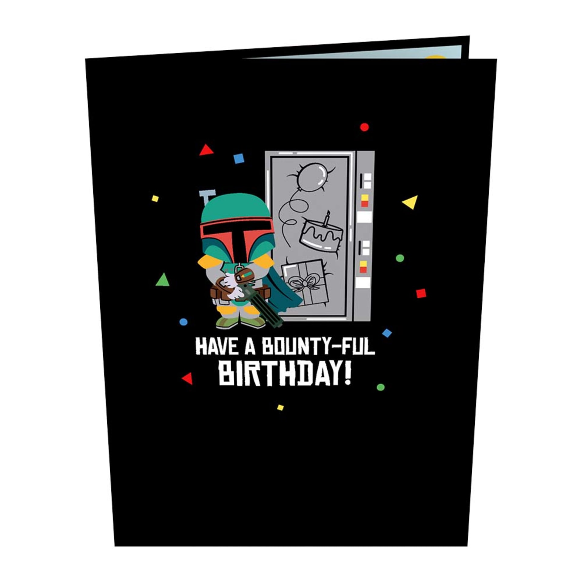 SW Boba Fett Bounty-ful Birthday Card with Pop-Up Gift 2