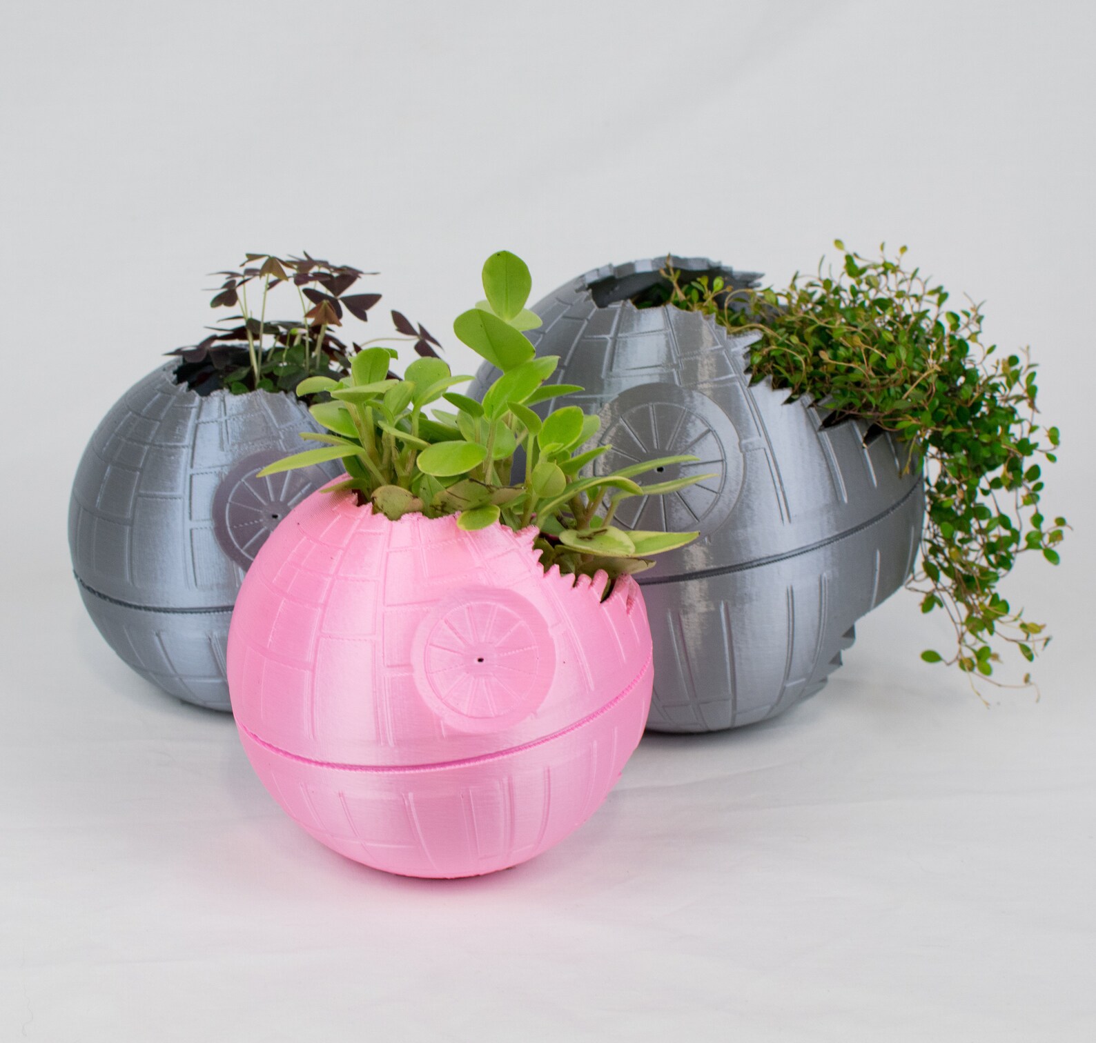 SW Death Star Inspired 3D Printed Planter 2