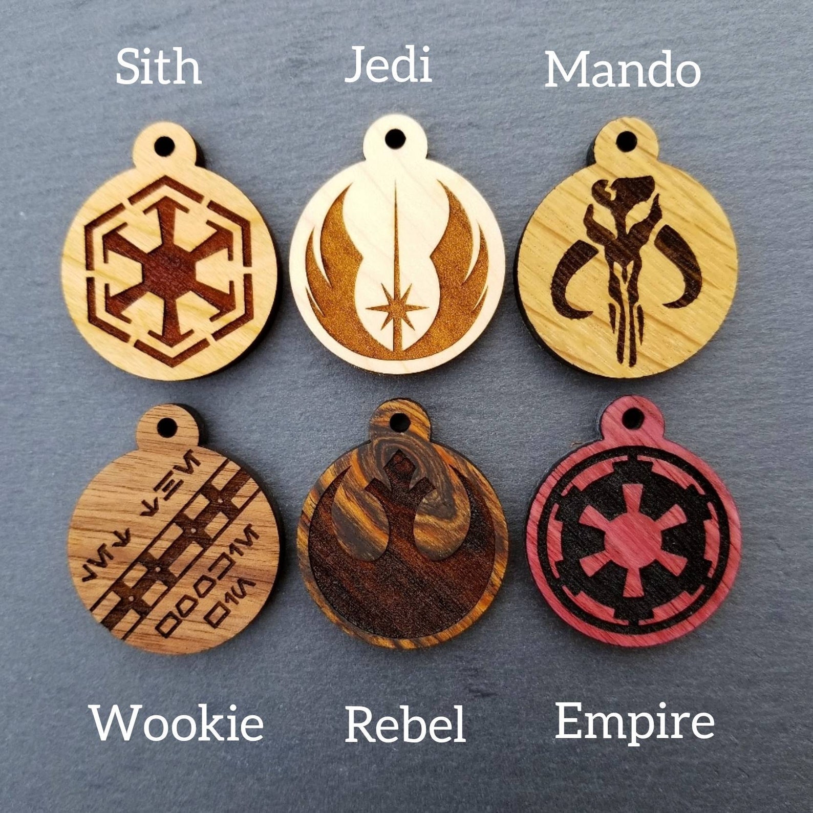 SW Wooden Type Pet Tags Set 2