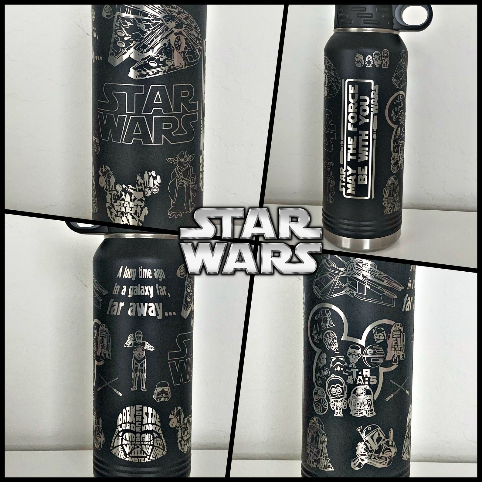SW "May the Force be with you" Custom Water Bottle 1