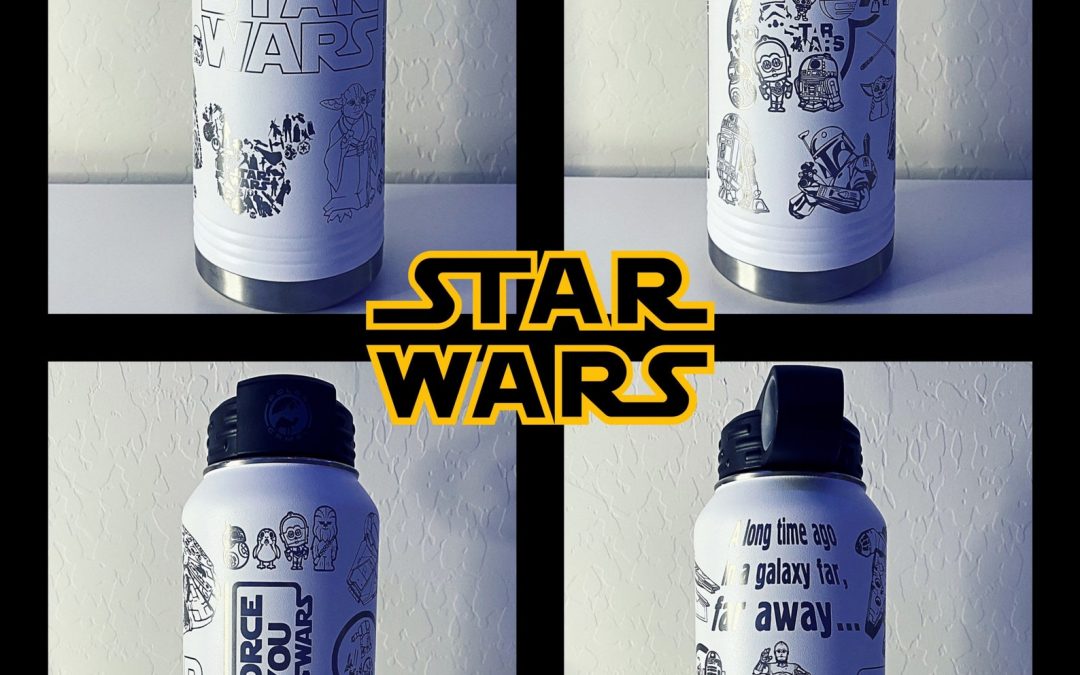New Star Wars "May the Force be with you" Custom Water Bottle available now!