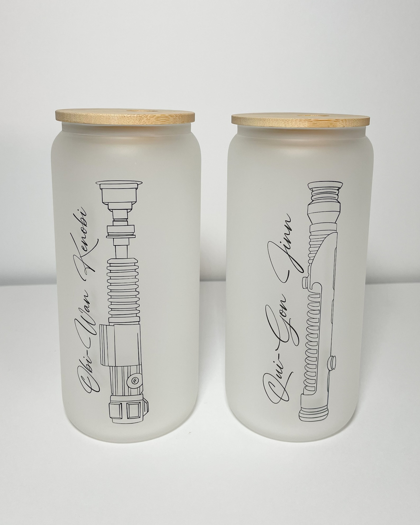 SW Lightsaber Hilt Frosted Glass Can Style Set 5