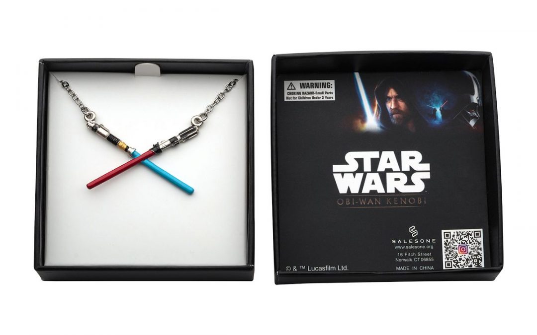 New Star Wars Obi-Wan Kenobi & Darth Vader Crossed Lightsaber Necklace available!