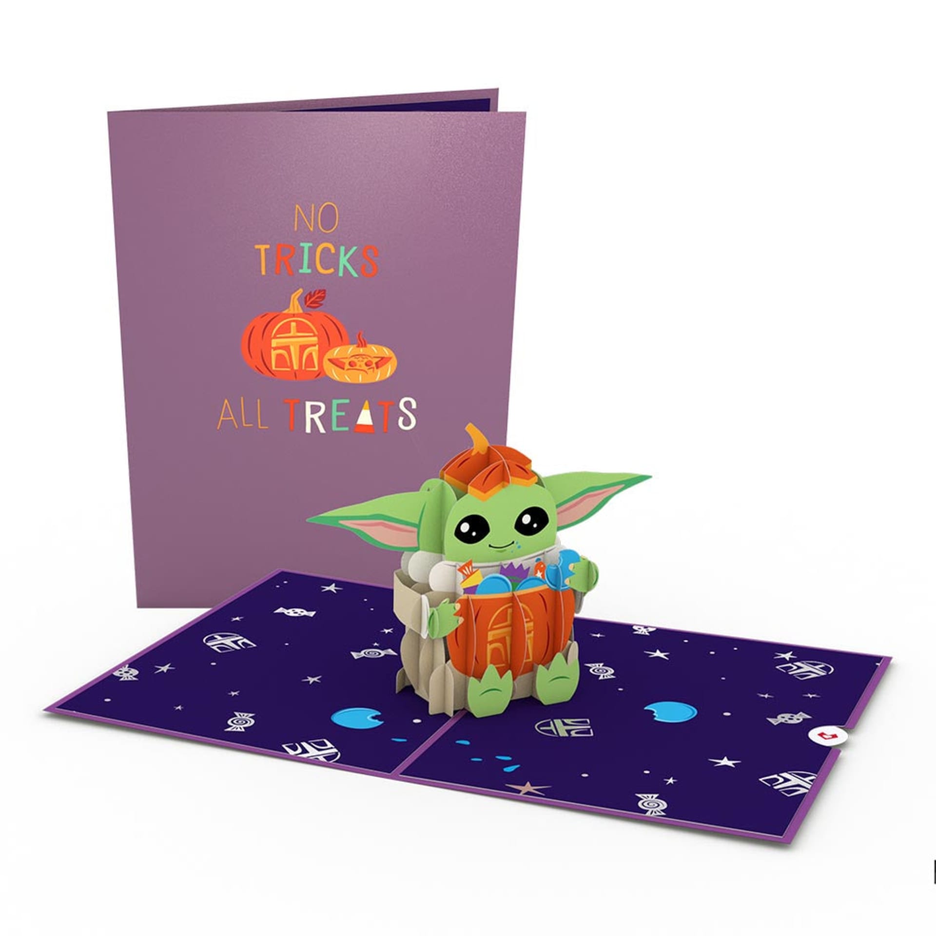 TM Grogu No Tricks All Treats Pop-Up Card 1