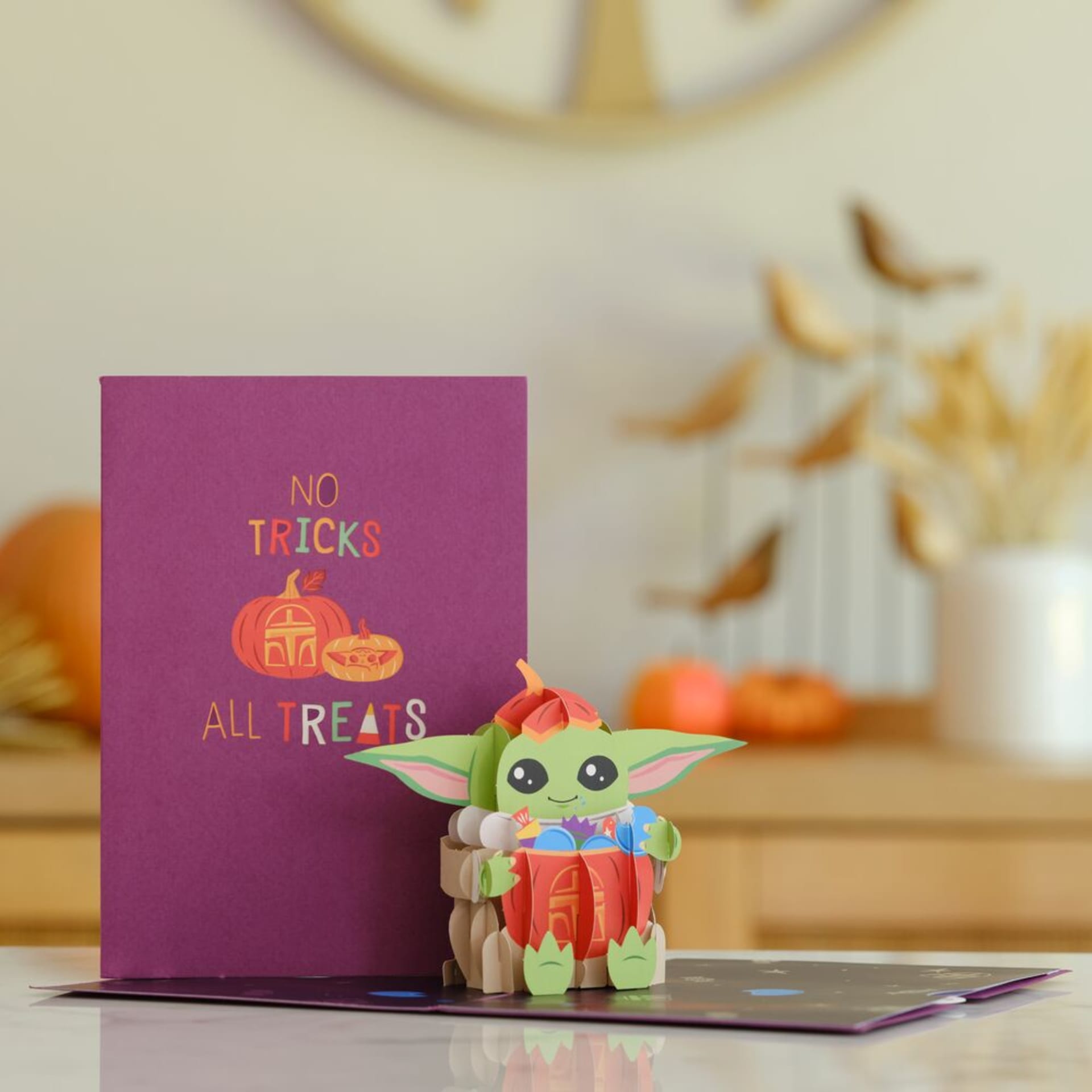 TM Grogu No Tricks All Treats Pop-Up Card 2