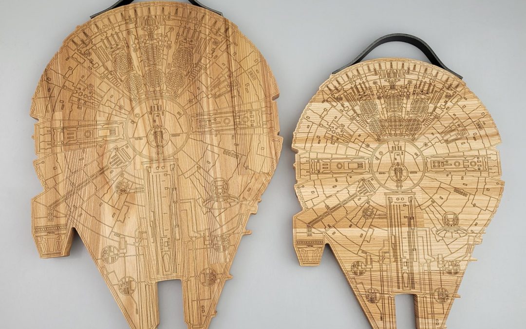 New Star Wars Millennium Falcon Wooden Cutting Board available now!