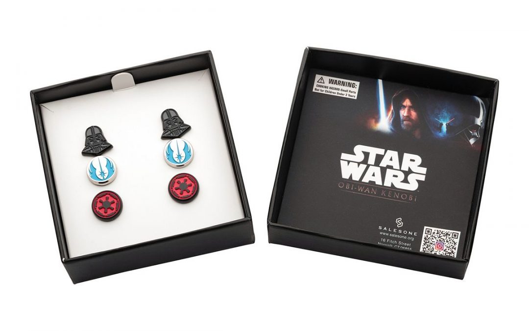 New Obi-Wan Kenobi Darth Vader, Jedi & Imperial Stud Earrings Set available now!
