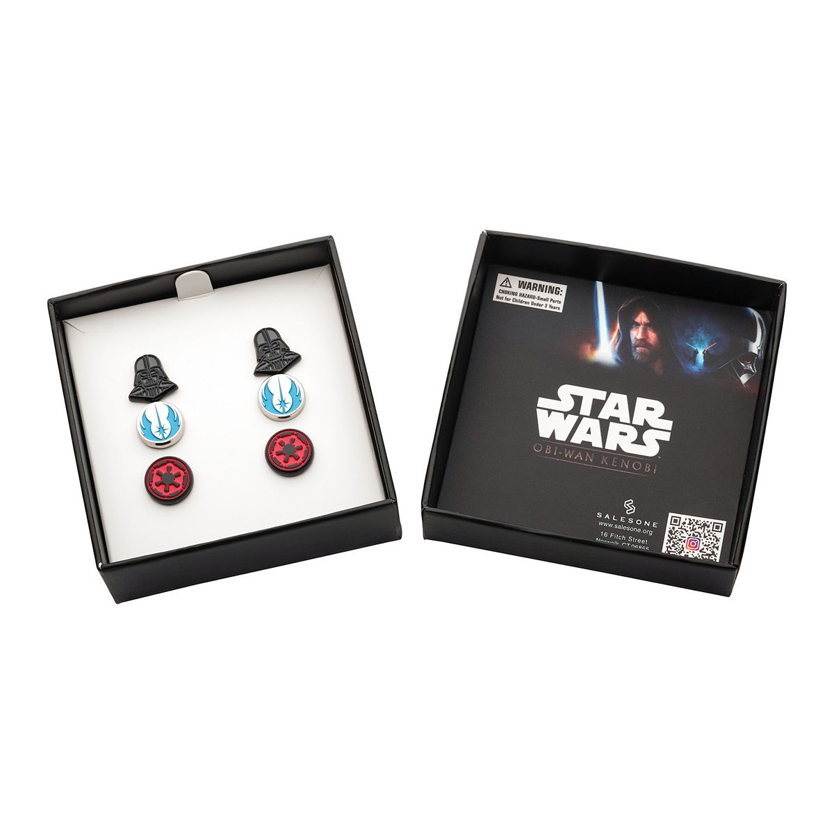Obi-Wan Kenobi Darth Vader, Jedi & Imperial Stud Earrings Set 2