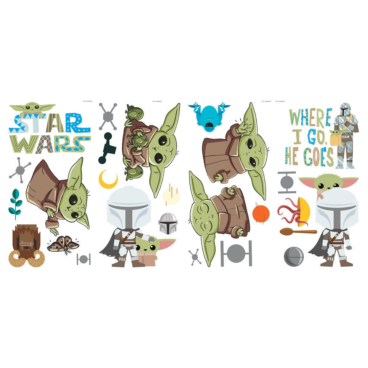 SW The Child (Grogu) Peel & Stick Wall Decal 24-piece Set 3