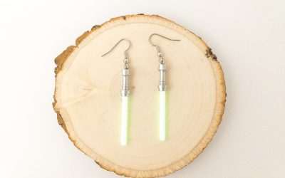 New Star Wars Lego Glow In The Dark Lightsaber Earrings available now!